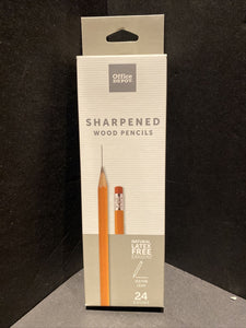 Office Depot Sharpened Wood Pencils #2/HB Lead 24 Count