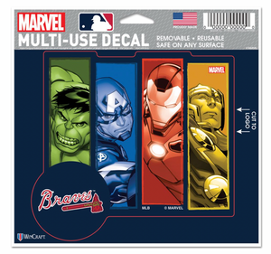 Atlanta Braves MARVEL MULTI-USE DECAL 5" x 6"