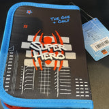 Amazing Spiderman Zip Around Pencil Case W/ Mini Sharpener Ruler & Eraser Marvel