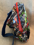 Marvel Avengers Mini Backpack Adjustable Straps Zipper Closure 11”x3”x8.5”