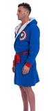 Marvel Avengers Captain America French Terry Long Sleeve Pajama Robe Size XS