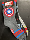 Captain America Iron Man & Avengers Logo 3pk Mens Crew Socks sz6-12