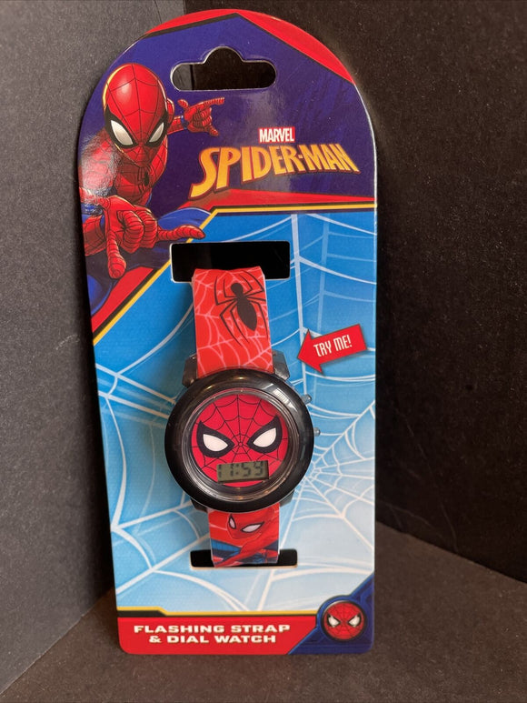 Spiderman Youth Flashing Strap & Dial LED Watch