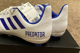 Adidas Predator 19.4 Fxg J White / Royal Blue Soccer Shoes Size 4 ( CM8542)