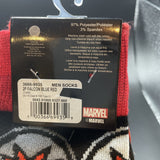 Marvel The Falcon Red/Blue & Logo Mens Socks 2Pack Size 6-12