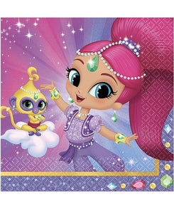 Shimmer & Shine Nick Jr Cartoon Kids Birthday Party Paper Beverage Napkins