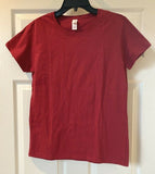 Anvil Ladies 100% Combed Ring Spun Cotton T-Shirt Red Sz M NEW