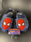 Spiderman Face Pose On Web Plush Foam Toddler Slippers No Slip Bottom Size S 5/6 Marvel