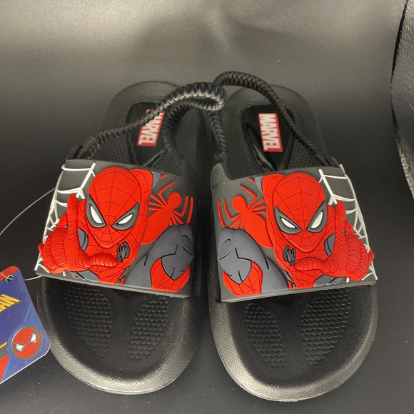 Spiderman Youth Slide Sandal With Stretch Strap Size 7/8 Marvel