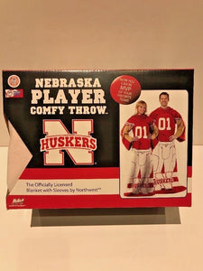 Nebraska Cornhuskers Adult Comfy Throw 48x71 "Uniform" Official NCAA NEW