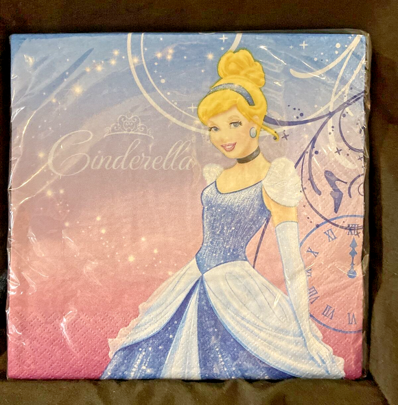 Cinderella Lunch Napkins 16 Count Party Supplies