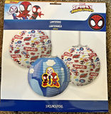 Marvel SPIDEY AND HIS AMAZING FRIENDS LANTERNS (3)  Party Superhero Birthday Decoration