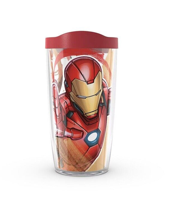 Tervis  Iron Man Iconic Wrap Tumbler With Travel Lid 16oz Marvel