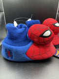 Marvel Spiderman Plush Sock Slippers w/ Stuffed Spidey Face Kids Size 11/12