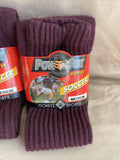 2 (Two) Pair PowerSox Moretz Soccer Socks Maroon Size Medium NWT