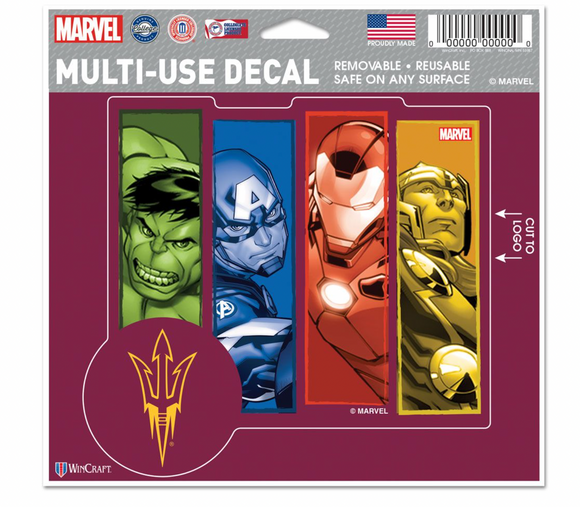 ARIZONA STATE SUN DEVILS  MARVEL MULTI-USE DECAL 5
