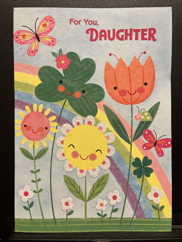 For Daughter on St. Patrick's Day Greeting Card w/Envelope