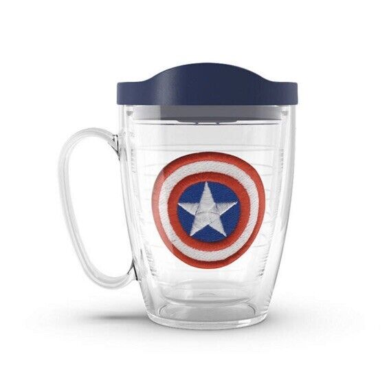 Tervis Marvel Captain America Icon 16oz Mug W/ Travel Lid