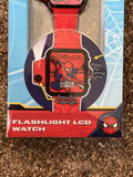 Spiderman Flashlight LCD  Kids Watch