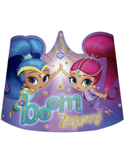 Shimmer & Shine Nick Jr Cartoon Kids Birthday Party Favor Paper 8 Tiaras