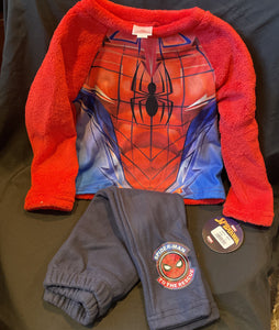 Marvel Spiderman Fleece Long Sleeve Top w/ Fleece Pants Size 3T