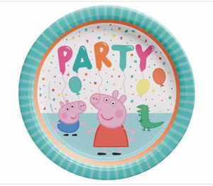 Peppa Pig Round Paper 8 Count Plates - 9"