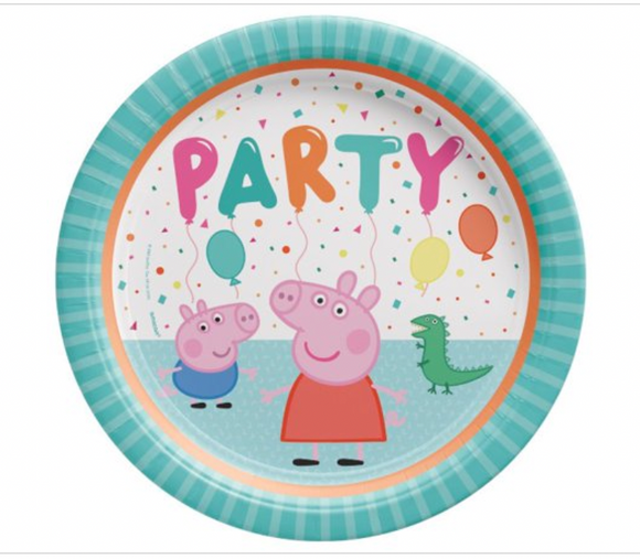 Peppa Pig Round Paper 8 Count Plates - 9