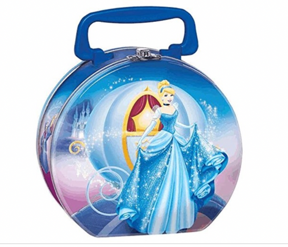 Disney Princess “Cinderella ”  Mini Blue Round Tin Box -