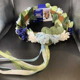 Blue Floral Head Garland Baby Shower Mom To Be