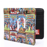 Marvel Captain America Greatest Comic Covers Slimfold Wallet Black