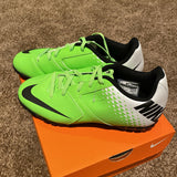 Nike JE Bomba TF Soccer Shoes Green Black White Sz 3.5 NEW