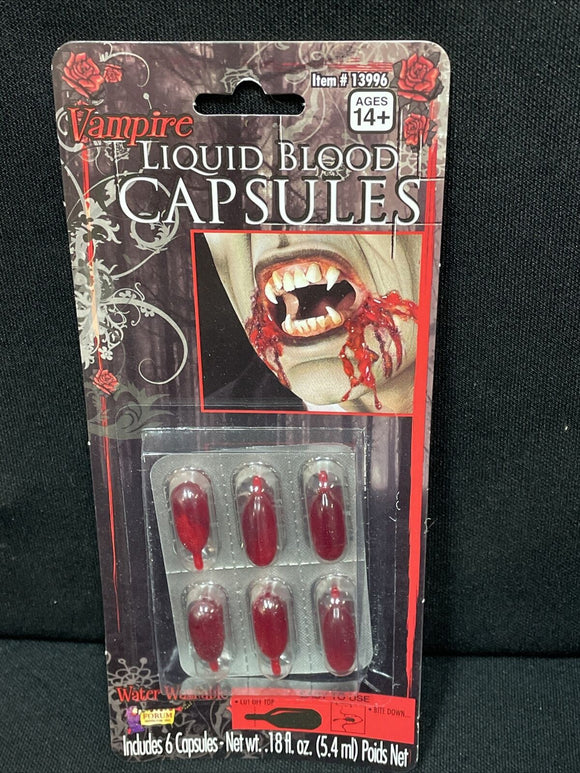 Forum Novelties - Adults Blood Liquid/Capsules - Red - 6 Capsules - Vampire