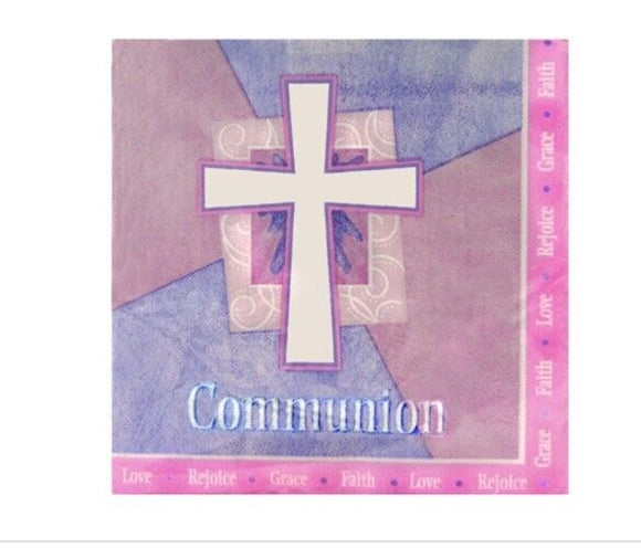 Communion 'Rejoice' Pink Small Napkins (36ct)