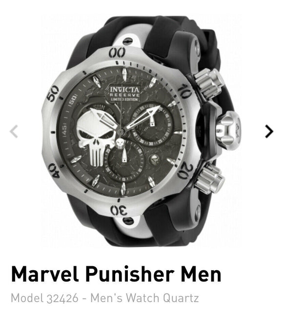 INVICTA MARVEL PUNISHER MENS WATCH 53.7MM STAINLESS Limited Edition 3/3000