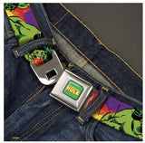 Buckle Down Full Color Marvel Hulk Seatbelt Men’s Belt WHU006