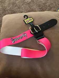 Women's Intensity Squeeze Play Stretch Belt  Pink/Black/White NEW