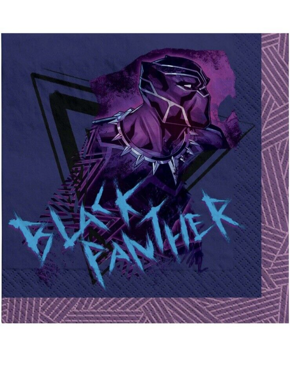 BLACK PANTHER 'Wakanda Forever' LUNCH NAPKINS (16ct)~ Birthday Party Luncheon
