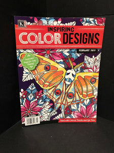 INSPIRING COLOR DESIGNS MAGAZINE, PERFORATED PAGES FOR EASY DISPLAY!  FEB, 2017