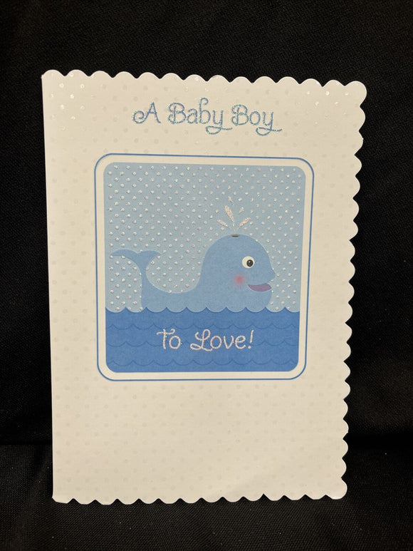 Congratulations on Baby Boy Greeting Card w/Envelope