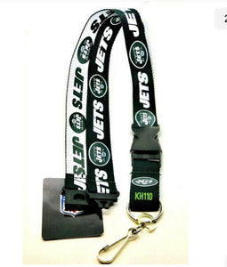 NFL New York Jets Two tone Clip On Keychain Lanyard