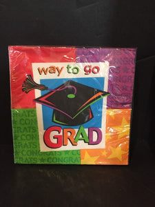 Trend Setters Luncheon Napkins 20 Ct Way To Go Grad NEW