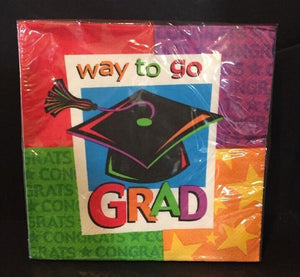 Trend Setters Luncheon Napkins 20 Ct Way To Go Grad NEW