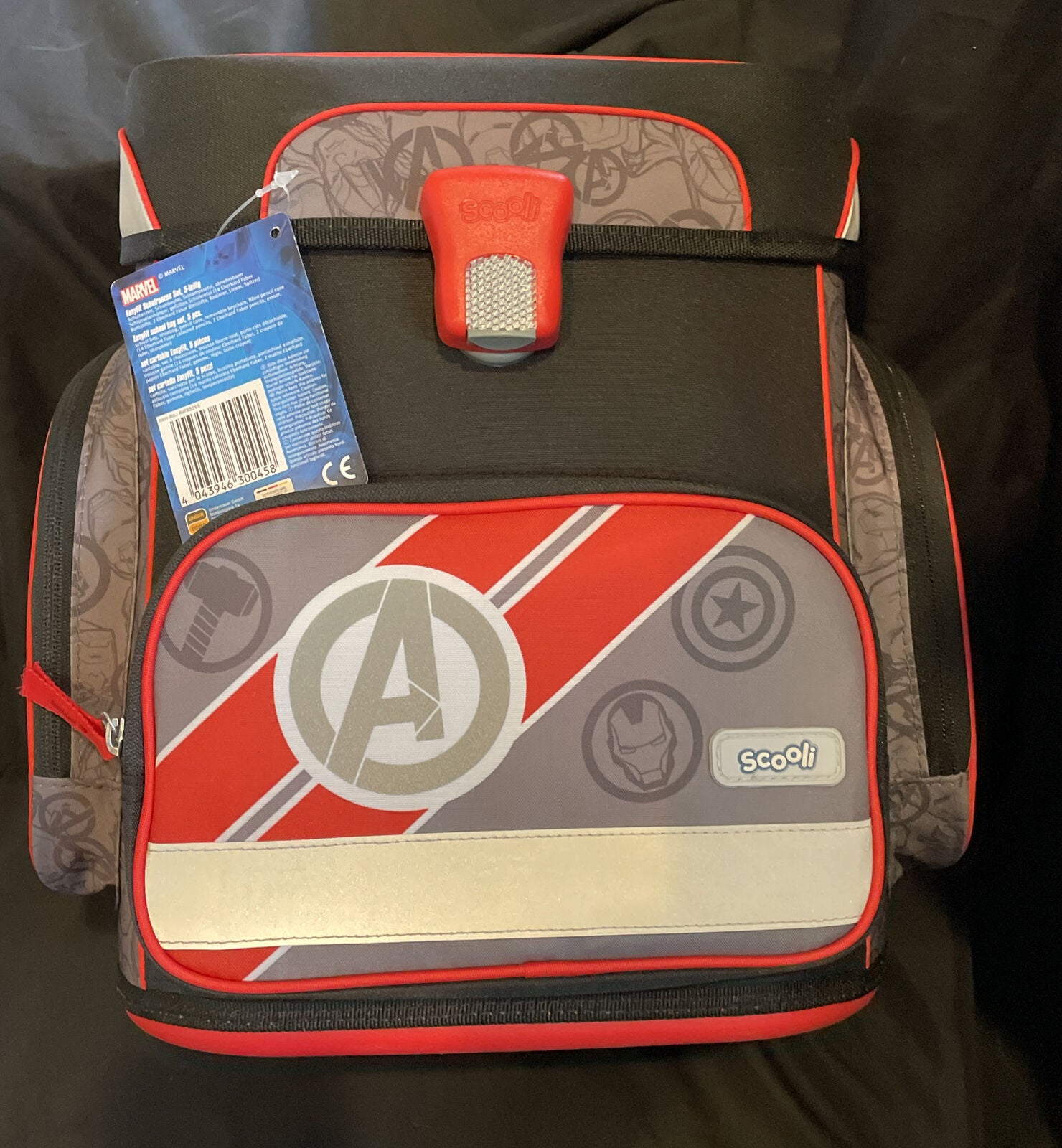 AVENGERS SCOOLI EasyFit Satchel 4pc Set with SPORTS BAG SCHOOL