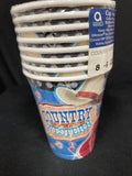 COUNTRY WESTERN PARTY CUPS 9 Oz Paper American Cowboy Guitar Birthday 8 Ct