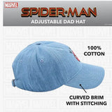 Concept One Spiderman Be Amazing Adjustable Denim Baseball Cap