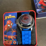 Spiderman & Friends Spinner Flip Cover LCD Youth Watch  In Collectable Box