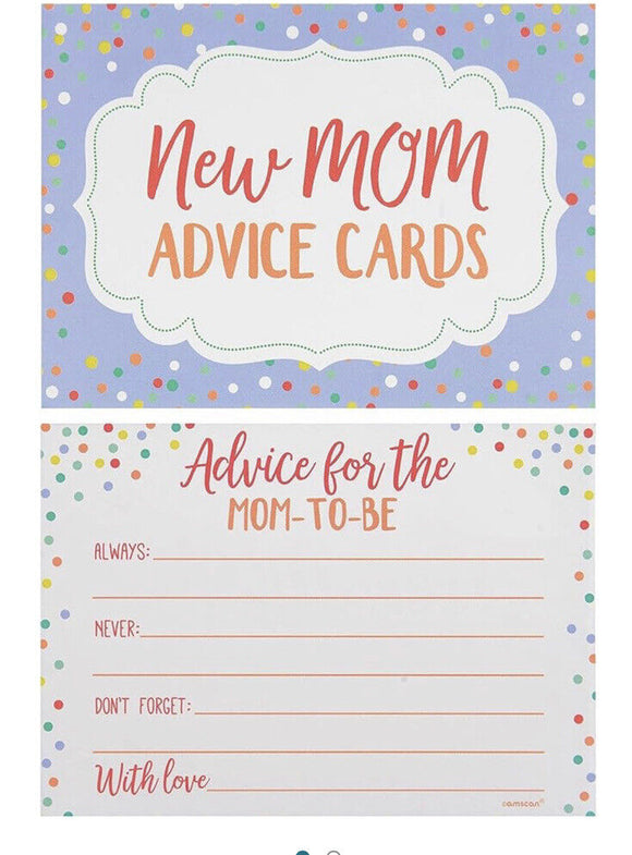 New Mom Advise Cards 24 Cards In A Pack