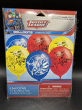 Justice League Pack of 6 Multicolor Latex 12" Helium Quality Balloons New!!