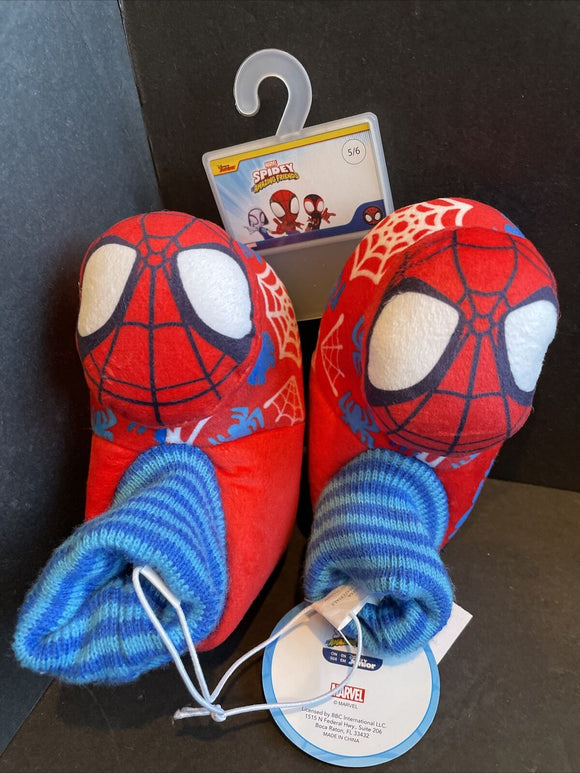 Marvel Spiderman Child  Sock Slippers size 5/6