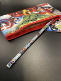Marvel Avenger Zipper Closed Pencil Case W/Avengers Pencil